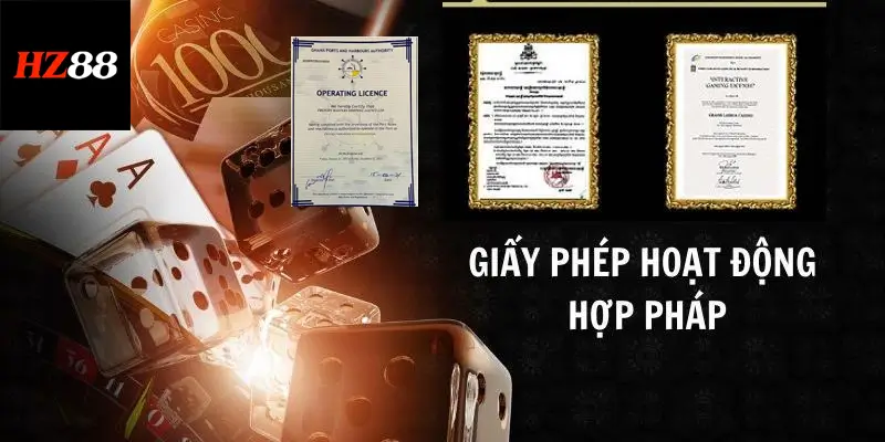 HZ88 🥇 Trang Chủ Nhà Cái Uy Tín Hàng Đầu 2025 ĐK +88K 5 Giấy phép hoạt động mà HZ88 đang sở hữu